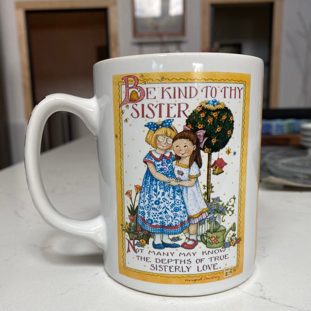 Mary‎ Engelbreit + Margaret Courtney ME OZ Coffee Cup SISTERS Quote